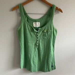 Y2K Aeropostale Buttoned Green Tank Top size Large